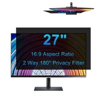 Filtre de confidentialité anti-espion bidirectionnel, anti-espionnage, anti-reflet, film bloquant la lumière pour moniteur SAMSUNG 27 pouces 16:9 grand écran