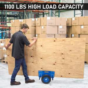 Heavy Duty 1100LBS Panel <span class=keywords><strong>Dolly</strong></span> 10 \ "Ruedas sólidas Drywall Mover Puerta ajustable <span class=keywords><strong>Dolly</strong></span> Cart Manejo de materiales Todo terreno - Product Image 6