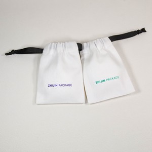 Sacs d'emballage pour bijoux en coton naturel réutilisables avec logo personnalisé, pochette cadeau en lin - Product Image 5