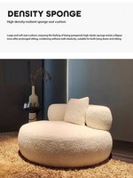 Canapé paresseux moderne et confortable, peut s'allonger et dormir, fauteuil rond en velours, rembourrage en mousse, pour salon, chambre à coucher