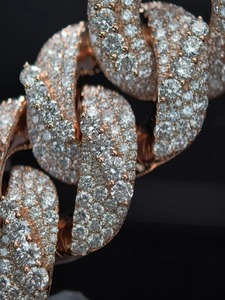 Cadena Cubana de Moissanita al por Mayor, Chapada en Plata, Joyería de Moda con Brillo Duradero, Disponible para la Venta - Product Image 4