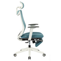 Chaise de bureau de direction ergonomique réglable de luxe moderne et confortable avec dossier haut et repose-pieds