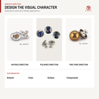 Boutons de jeans personnalisés avec logo, attaches plates en denim pour jeans, vestes et vêtements de travail