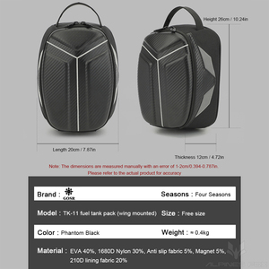 Borsa Impermeabile per Moto, Multifunzione, Riflettente, per Sedile Posteriore, Borsa da Serbatoio, Zaino da Viaggio per Esterni - Product Image 6