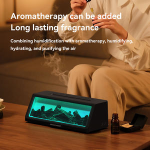 Nouveautés Diffuseurs d'huiles essentielles à brume fraîche 3 en 1 7 couleurs Lumière nocturne Portable Bureau Ultrasonique Cheminée Diffuseur d'arômes - Product Image 5