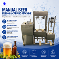 Máquina Manual Personalizada para Limpieza, Llenado y Tapado de Botellas, para Bebidas y Líquidos, para Cervecerías Artesanales y Bodegas