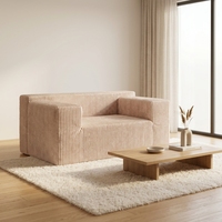 Canapé convertible en tissu éponge haute résilience JISI, fauteuil individuel moelleux au design moderne, respirant et doux pour la peau, idéal pour appartement