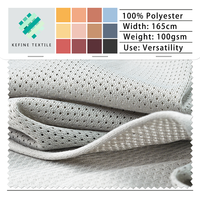 Tissu maille œil-de-perdrix 75D à petits trous, 100 % polyester tricoté chaîne 100 g/m², séchage rapide et respirant pour vêtements de sport et sublimation de t-shirts