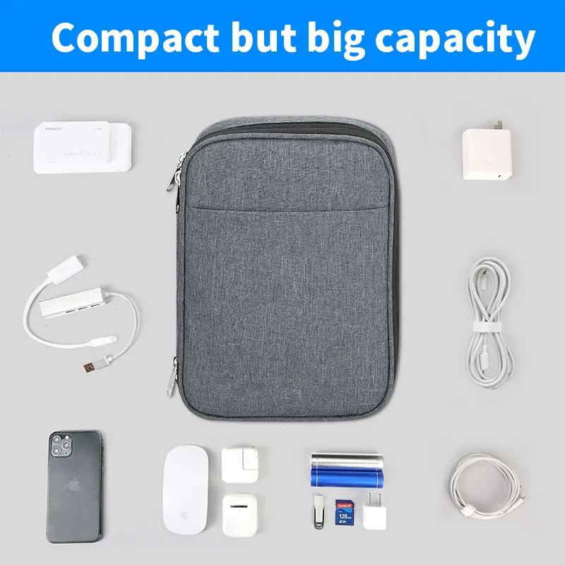 Data Cable Organizer Case Portable Digital Electronics Accessories Storage Bag For Modern Double Layers Travel