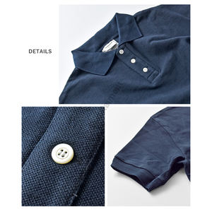 Polos sólidos con logotipo OEM para hombre, todos los tamaños, Material de LICRA de algodón de alta calidad, tejido de secado rápido estirable - Product Image 3