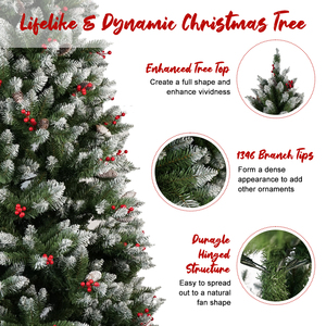 Completo PE y PVC 8Ft Denso Realista Gigante Lujo Artificial Plegable Árbol de Navidad de Alta Calidad en Completo Grande - Product Image 5