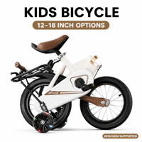 Faltbares Kinderfahrrad mit Stützrädern und Rücksitz Hochkarbon-Stahl Kinderfahrrad für Kinder 80cm-140cm Mehrere Größen