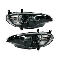 Faros Delanteros Bi-Xenón Facelift para BMW X6 E71 LCI 2011-2014, Luces de Circulación Diurna Angel Eyes D1S 12V, Certificación ECE, Impermeables IP68, 6000K, 4000 Lúmenes