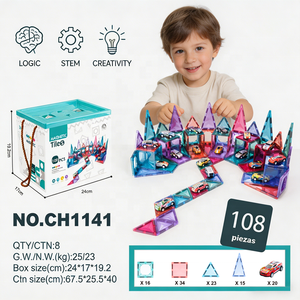 Blocs <span class=keywords><strong>de</strong></span> <span class=keywords><strong>construction</strong></span> magnétiques pour garage <span class=keywords><strong>de</strong></span> stationnement avec voitures, jouet éducatif STEM DIY, ensemble <span class=keywords><strong>de</strong></span> <span class=keywords><strong>construction</strong></span> <span class=keywords><strong>de</strong></span> 7,5 cm, vente en gros <span class=keywords><strong>de</strong></span> jouets en vrac - Product Image 4