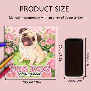 Libri <span class=keywords><strong>da</strong></span> <span class=keywords><strong>Colorare</strong></span> Personalizzati con Logo per Cani Pug, Basso MOQ, 24 Pagine, Quaderno di Arte Terapeutica con Animali per Bambini e Adulti, Regalo per Amanti degli Animali Domestici - Product Image 6