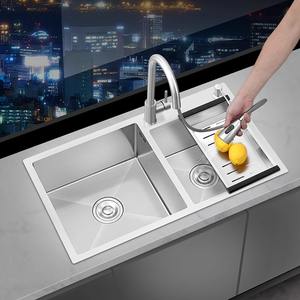 Fregadero Doble de Cocina de Acero Inoxidable 304 con Escurridor, Fácil de Limpiar y Duradero - Product Image 5