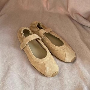 Zapatos de Ballet Vintage Mary Jane con Correa de Gamuza, Zapatos Planos Retro de Punta Cuadrada, Ligeros, Antideslizantes, para Otoño/Primavera/Verano - Product Image 3