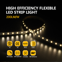 Tira de Luces LED de Alta Luminosidad, de Una Sola Línea, con Certificación UL CE 72, 8 mm de Ancho, 24 V CC, 20 W, SMD 2835, para Interiores y Exteriores, Impermeable, Flexible