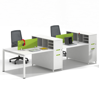 Bureau modulaire à montage facile, poste de travail contemporain en bois pour projet de bureau commercial