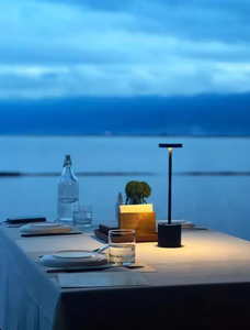 โคมไฟตั้งโต๊ะ โคมไฟตั้งพื้น ไฟ RGB แสงสว่างภายในอาคาร โคมไฟ LED ตกแต่งบ้าน โรงแรม ชาร์จไฟได้ งานปาร์ตี้ ลายเงิน GTA กระจกสี - Product Image 1