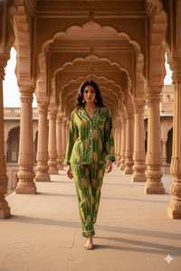 Conjunto de Pijama de Algodón para Mujer, Suave y Transpirable, Ropa de Dormir de Verano para Mujer - Product Image 3