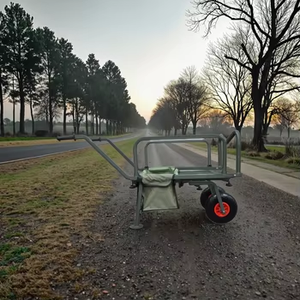 Carrello da pesca portatile Multi-funzionale personalizzabile in metallo industriale a due ruote per uso esterno - Product Image 4