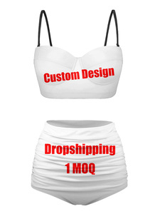 Sirène maillot <span class=keywords><strong>de</strong></span> bain ensemble femmes mode deux pièces ensemble Push up maillots <span class=keywords><strong>de</strong></span> bain Sexy maillot <span class=keywords><strong>de</strong></span> bain natation plage licou Bikini couleur unie - Product Image 6
