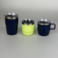 Taza de Café Personalizada de Acero Inoxidable de 4oz 6oz 8oz con Revestimiento Cerámico, Asa y Termo para Bebidas Frías, Regalo Empresarial, Tazas para Sublimación