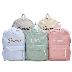 Venta al por mayor de fábrica <span class=keywords><strong>Mochila</strong></span> para niños <span class=keywords><strong>Nombre</strong></span> personalizado Logo Bordado Personalizado <span class=keywords><strong>Mochila</strong></span> para niños Cierre de cremallera impermeable Caramelo - Product Image 1