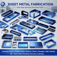 Panneau de commande avant et arrière d'amplificateur en aluminium 5052 anodisé bleu, usinage CNC 3, 4, 5 axes, usinage de précision par électroérosion à fil, pièces OEM