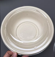 Recipiente biodegradable redondo de 32Oz, para comida, caña de azúcar, tazón biológico desechable