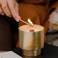 Bougie artisanale de luxe moderne en cire de soja pour aromathérapie, dans un gobelet métallique, coffret cadeau – Parfum de niche haut de gamme pour anniversaires et fête des Mères