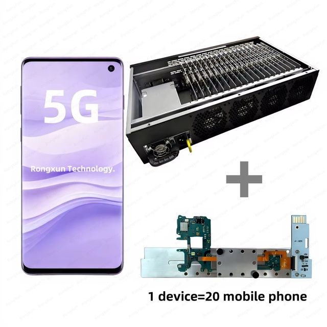 Group Control Box Phone Farm With USB OTG Click Farm Phone Farming Machine Box Price 20 Pcs Mobile Phone Motherboard 5G Box S21