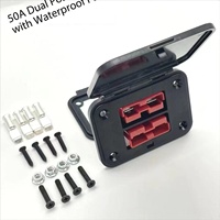 Conector de Panel Automotriz Anders.n Dual 50A 600V, Carcasa de Cobre de 2 Orificios, Macho/Hembra, Aplicable para Comercio Transfronterizo, Enchufe Grande