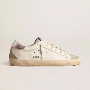 Zapatillas Deportivas de Moda 2026, Diseño Nuevo, Suela Dorada, Exterior de Cuero Genuino, Parte Superior de Malla, Super Goose, Blancas con Brillantina, Estilo Ball Star - Product Image 4