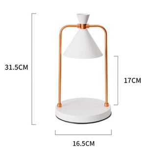Diffuseur d'arômes de bureau en fer forgé rétro romantique avec lampe à cire fondante à intensité variable, veilleuse pour la décoration de la chambre à coucher, fournitures de jardin - Product Image 4