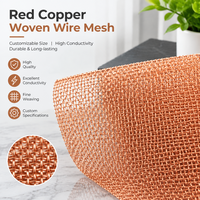 Rouleau de treillis métallique en cuivre fin pour filtre, durable, robuste, tissage uni, différentes largeurs, tailles standard et personnalisées selon vos besoins