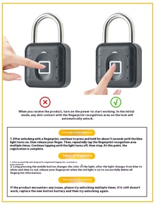 Ip65 Không Thấm Nước Kẽm Hợp Kim Thông Minh Tuya Vân Tay Ổ Khóa Với An <span class=keywords><strong>To</strong></span>àn Thông Minh Điện Tử Keyed Khóa Thông Minh Pad Khóa - Product Image 6