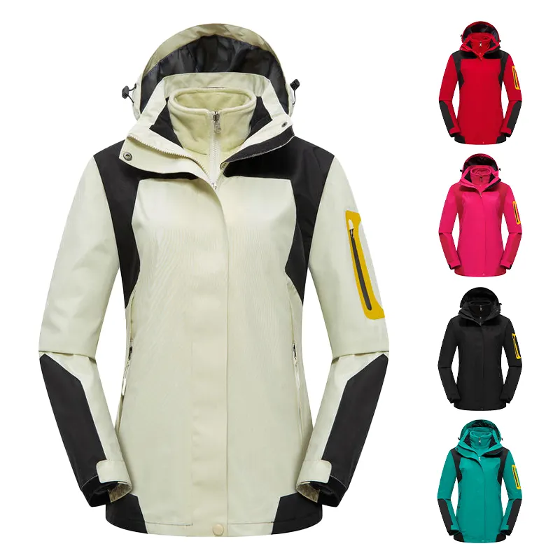 Logo personnalisé En Plein Air Montagne Femmes Coupe-Vent Multi Taille XXXL Vestes Imperméable Softshell Polaire Ski Manteaux Vestes