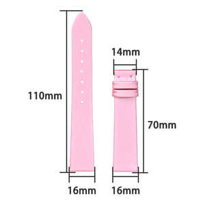 Bracelet de montre en cuir de soie pour femmes en 16 18 20mm bracelets de montre en cuir véritable blanc rose pour montre <span class=keywords><strong>Omeg</strong></span> S - Product Image 5