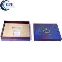 Caja de Regalo Exclusiva con Tapa de Papel Plateado Láser, Logotipo Personalizado, Color Festivo, Perfumada, para Cosméticos, Aceites, Cuidado de la Piel