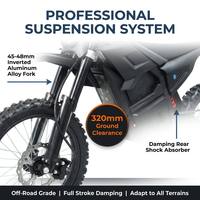BlazeTrek M7 Pro High Performance Junior Electric Dirt Bike 5000W Mid-Drive Motor 200Nm Torque 60V 27Ah Battery 45-48mm Fork OEM