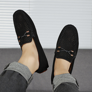 Mocassins en cuir 4 saisons pour hommes de grande taille, chaussures à coudre faites à la main, fermées, respirantes, pour la marche et la conduite décontractées, OEM - Product Image 5