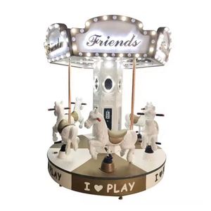 Best-Selling Coin-Operated <b>Arcade</b> Game Console 6 Luxury Turnhorse Playground for Indoor Outdoor Use Children's Ride Carousel - Product Image 5