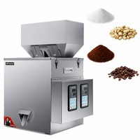 Machine de remplissage et de distribution semi-automatique à double tête pour granulés, adaptée aux poudres, céréales, noix et assaisonnements