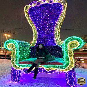 Led Light Throne Photo Booth Christmas Glowing Royal Chair for Event Rental - Product Image 1