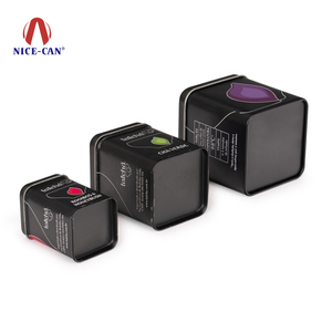 Nhà Sản Xuất Tùy Chỉnh In Vuông Cấp Thực Phẩm Trà Tin Màu Đen Tin Có Thể Kim Loại Bao Bì Đường Cà Phê Lỏng Trà Tins - Product Image 3