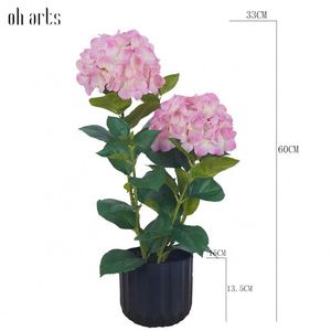 Wholesale Artificial Grass and Leaf <b>Trees</b> Cheap Plastic Hydrangeas and Marigold Flowers for Weddings - Product Image 3