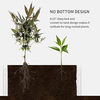 Boîtes de jardin surélevées en plastique brun de haute qualité de 2 pieds par 4 pieds pour la plantation de légumes à fleurs en plein air