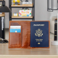 Étui pour passeport personnalisé créatif drapeau américain Dark Navy tapisserie passeport clip cadeaux à offrir à des amis comme cadeaux